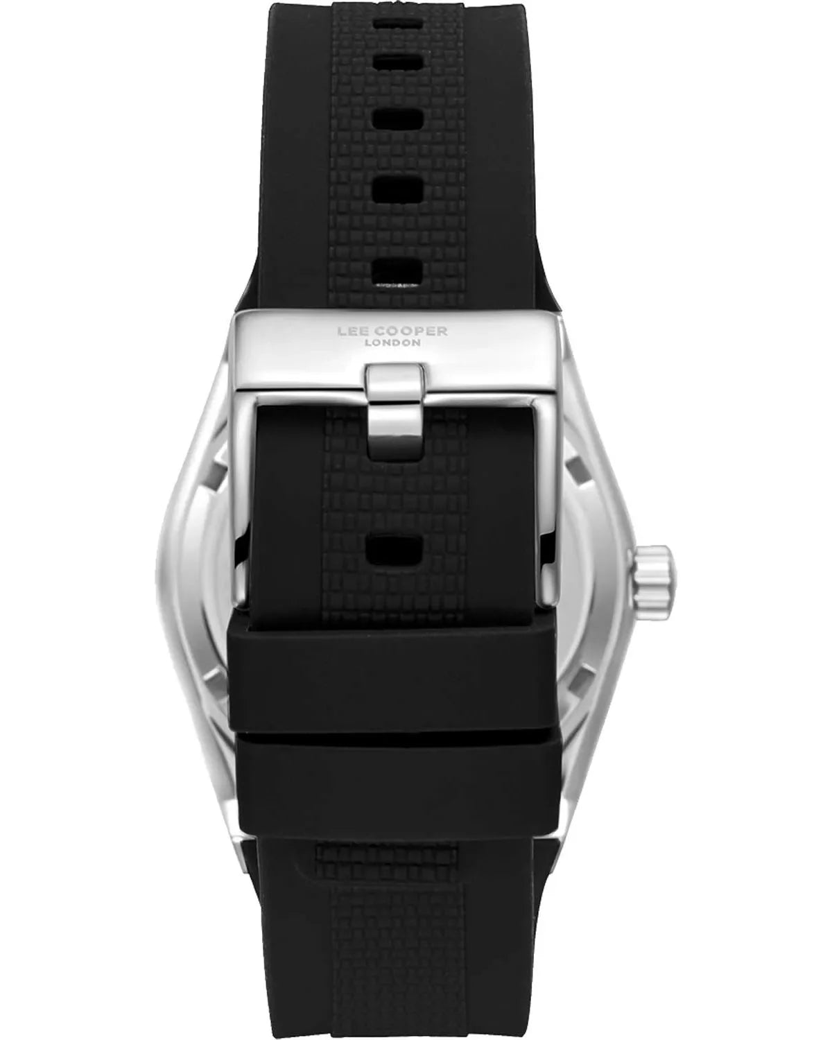 LEE COOPER LC08250.301 BLACK RUBBER BAND BABY BLUE DIAL  FOR MEN