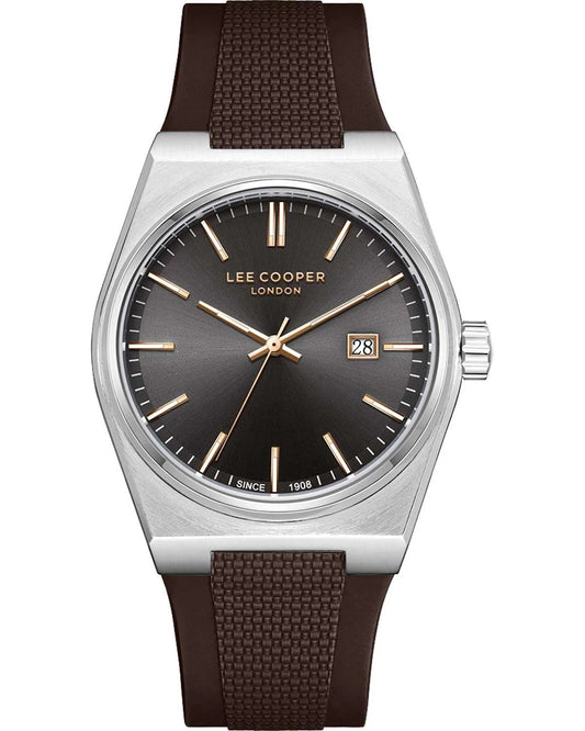 LEE COOPER LC08250.362 BROWN RUBBER BAND BROWN DIAL  FOR MEN