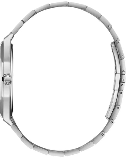 LEE COOPER LC08275.350 SILVER STEEL BAND BLACK DIAL  FOR MEN
