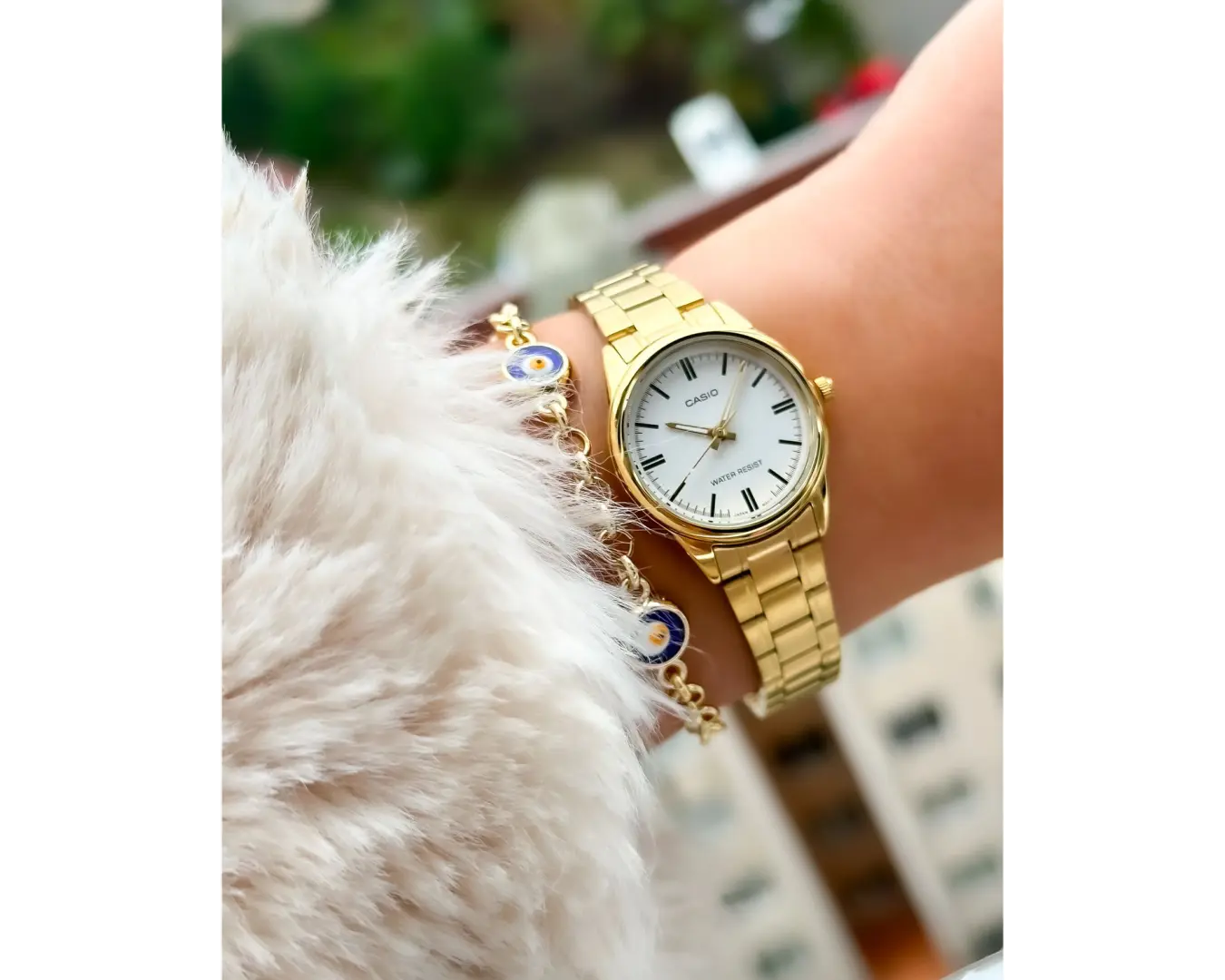 Casio LTP-V005G-7A Gold Stainless Steel Strap Watch for Women