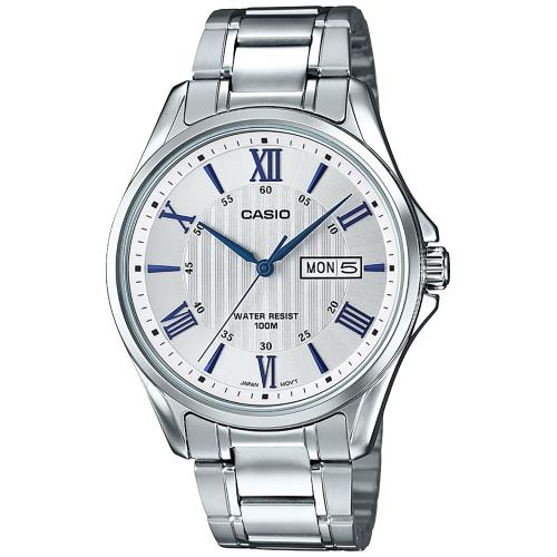 Casio Men's Standard Analog Silver Stainless Steel Band