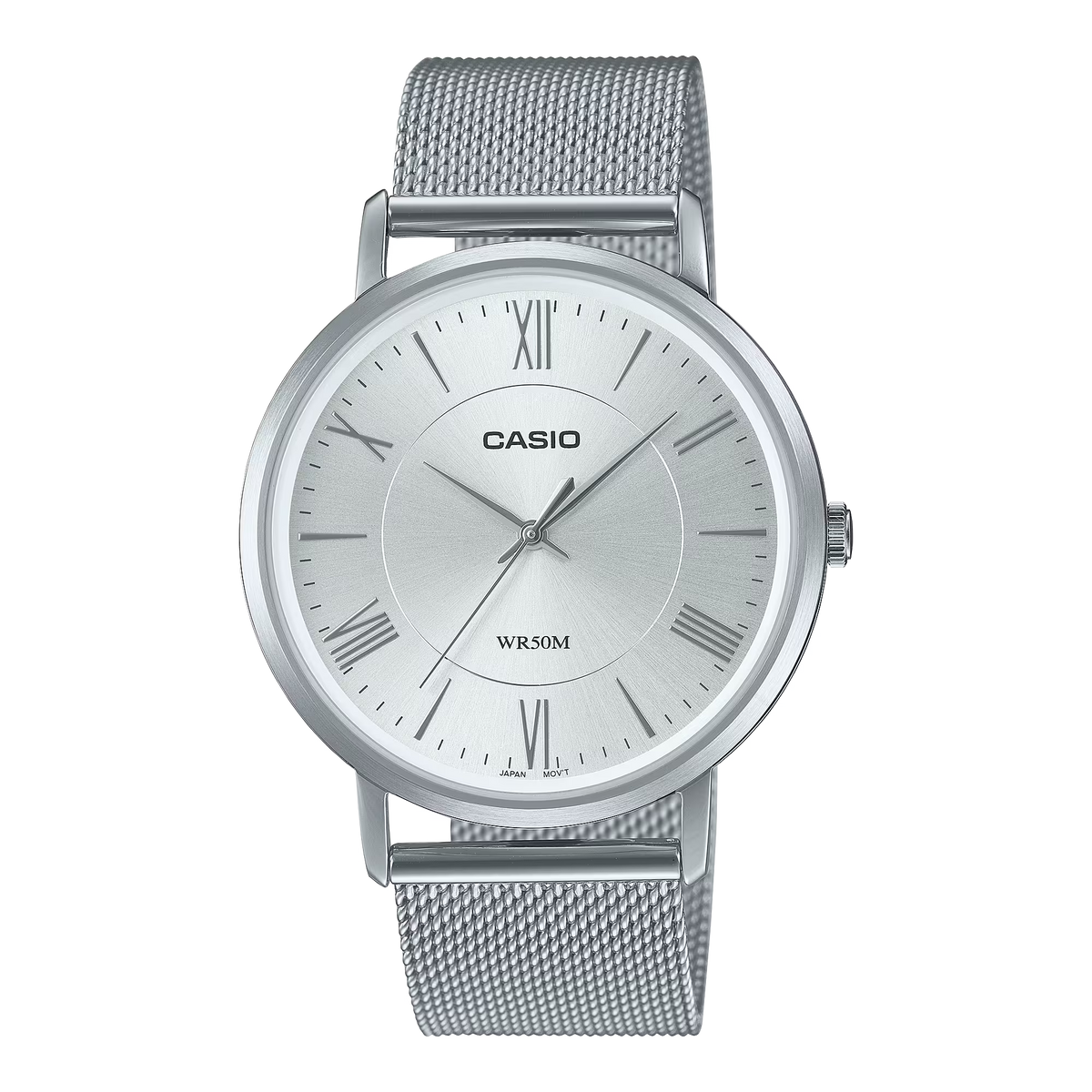 CASIO  MTP-B110M-7A SILVER STEEL BAND SILVER DIAL  FOR MEN