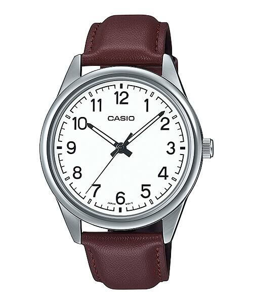 Casio, MTP-V005L-7B4, Men's Watch - Brown Leather