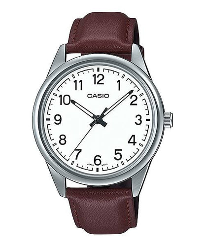 Casio, MTP-V005L-7B4, Men's Watch - Brown Leather