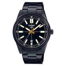 Casio Men's Standard Analog Black Stainless Steel Band Watch MTP-VD02B-1E