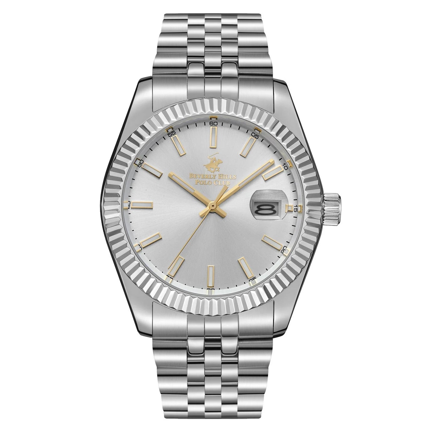 POLO BP3018X.331 SILVER STEEL BAND SILVER DIAL FOR MEN