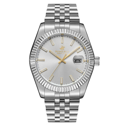 POLO BP3018X.331 SILVER STEEL BAND SILVER DIAL FOR MEN