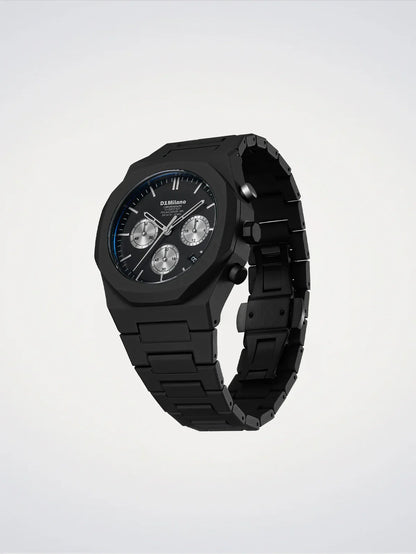 D1 MILANO D1-PHBJ15 BLACK POLY CARBON BAND BLACK DIAL FOR MEN