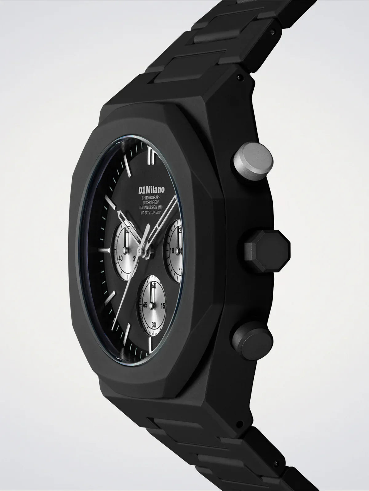 D1 MILANO D1-PHBJ15 BLACK POLY CARBON BAND BLACK DIAL FOR MEN