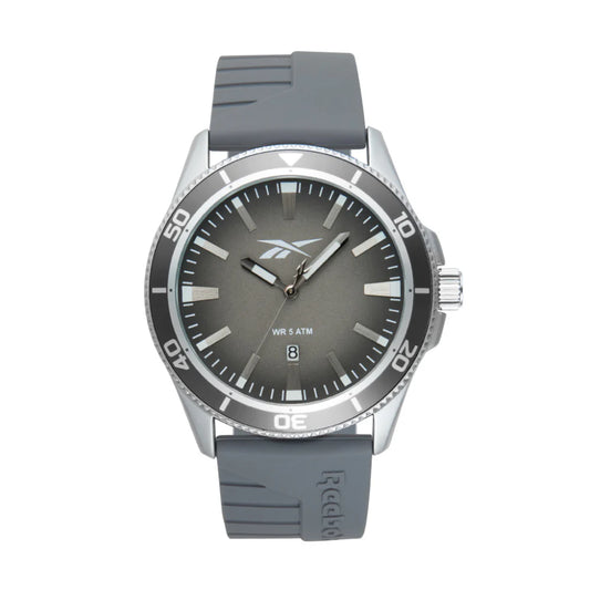 Reebok RV-COT-G3-A1IA-AW Grey Rubber Band Grey Dial For Men
