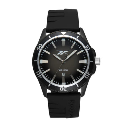 Reebok RV-COT-G3-ABIB-BW Black Rubber Band Black Dial For Men