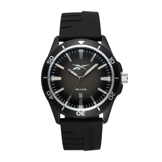 Reebok RV-COT-G3-ABIB-BW Black Rubber Band Black Dial For Men