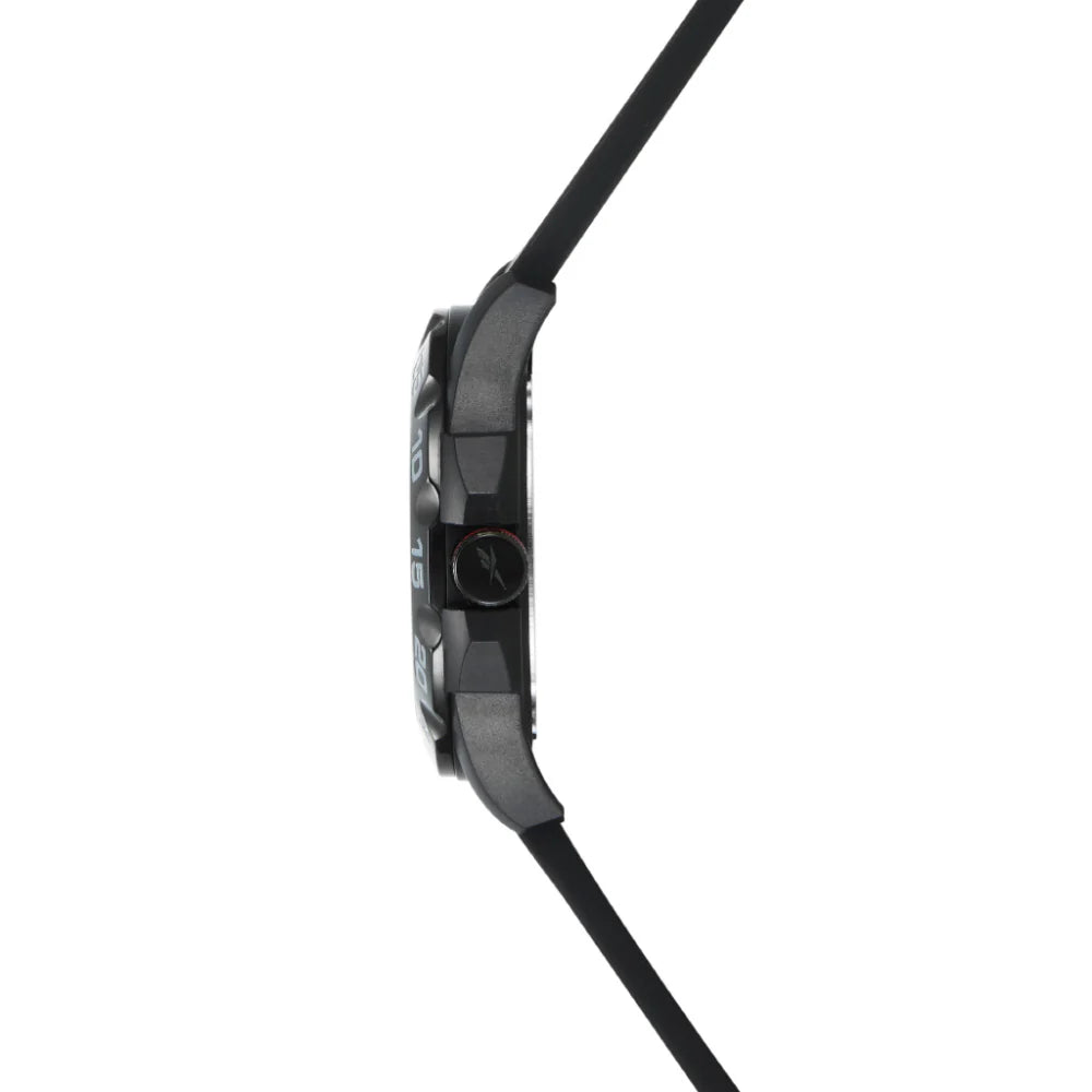 Reebok RV-EMB-G3-PBIB-SB Black Rubber Beige Black Dial For Men