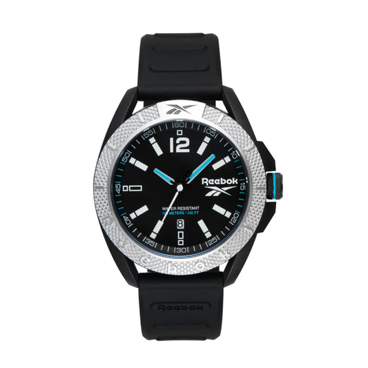 Reebok RV-GRD-G3-PBIB-BW Black Rubber Band Black Dial For Men