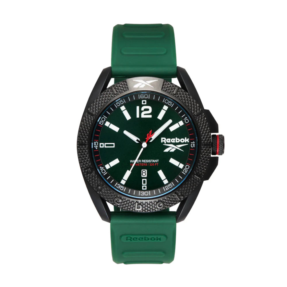 Reebok RV-GRD-G3-PGIG-GW Green Rubber Band Green Dial For Men