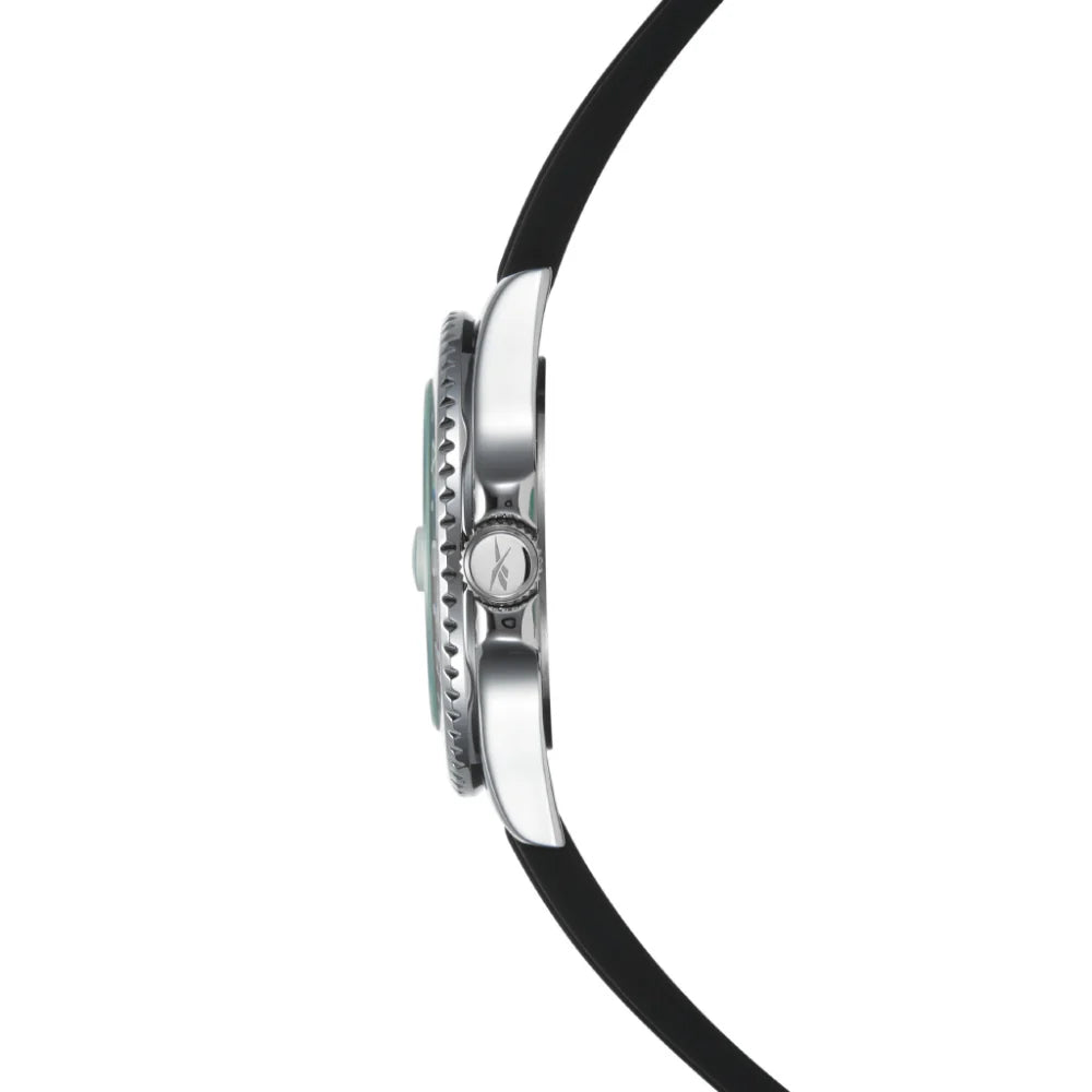 Reebok RV-HOM-G3-AOIB-BW Black Rubber Band Black Dial For Men