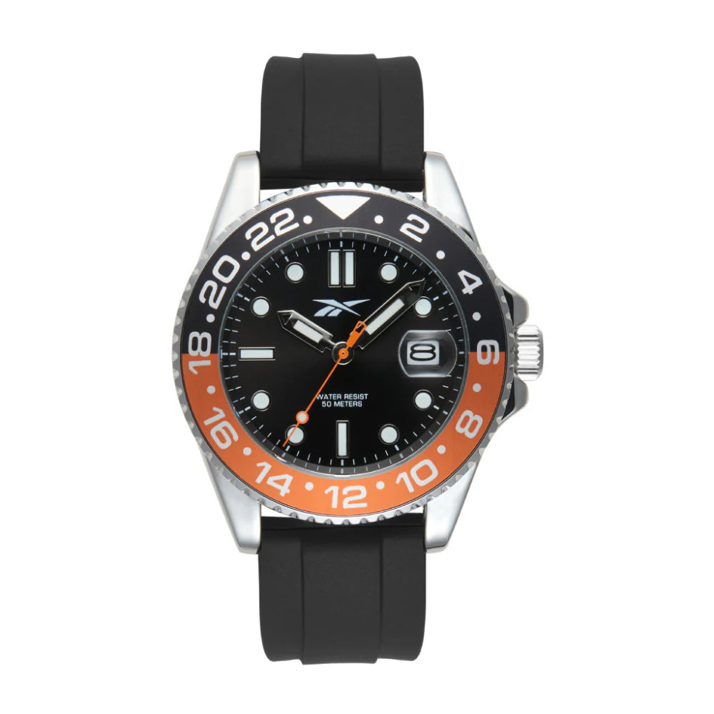 Reebok RV-HOM-G3-AOIB-BW Black Rubber Band Black Dial For Men