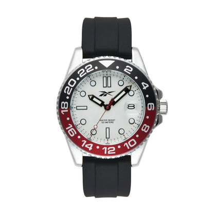 Reebok RV-HOM-G3-ARIB-WB Black Rubber Band White Dial For Men