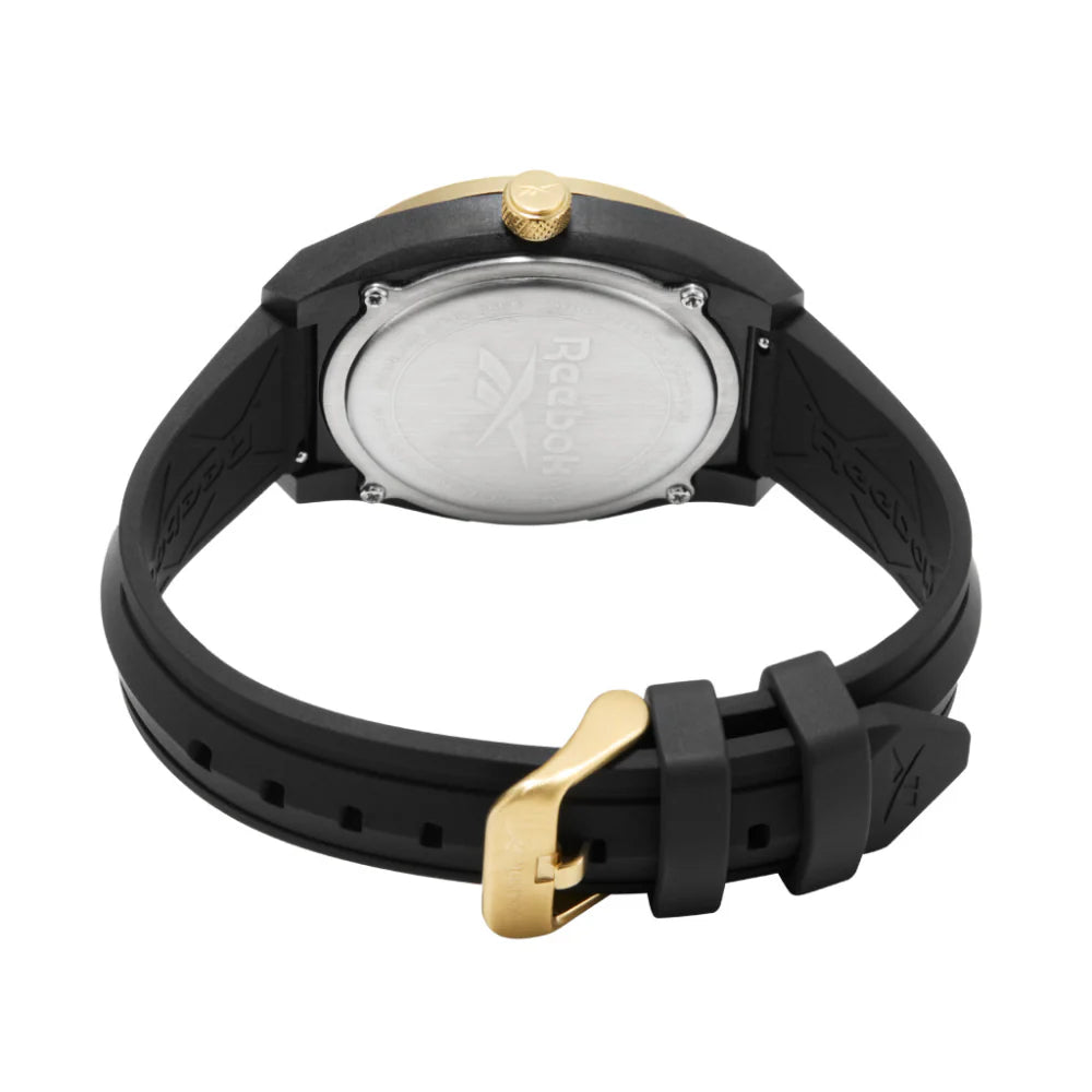 Reebok RV-LGA-G3-PBIB-A2 Black Rubber Band Black Dial For Men