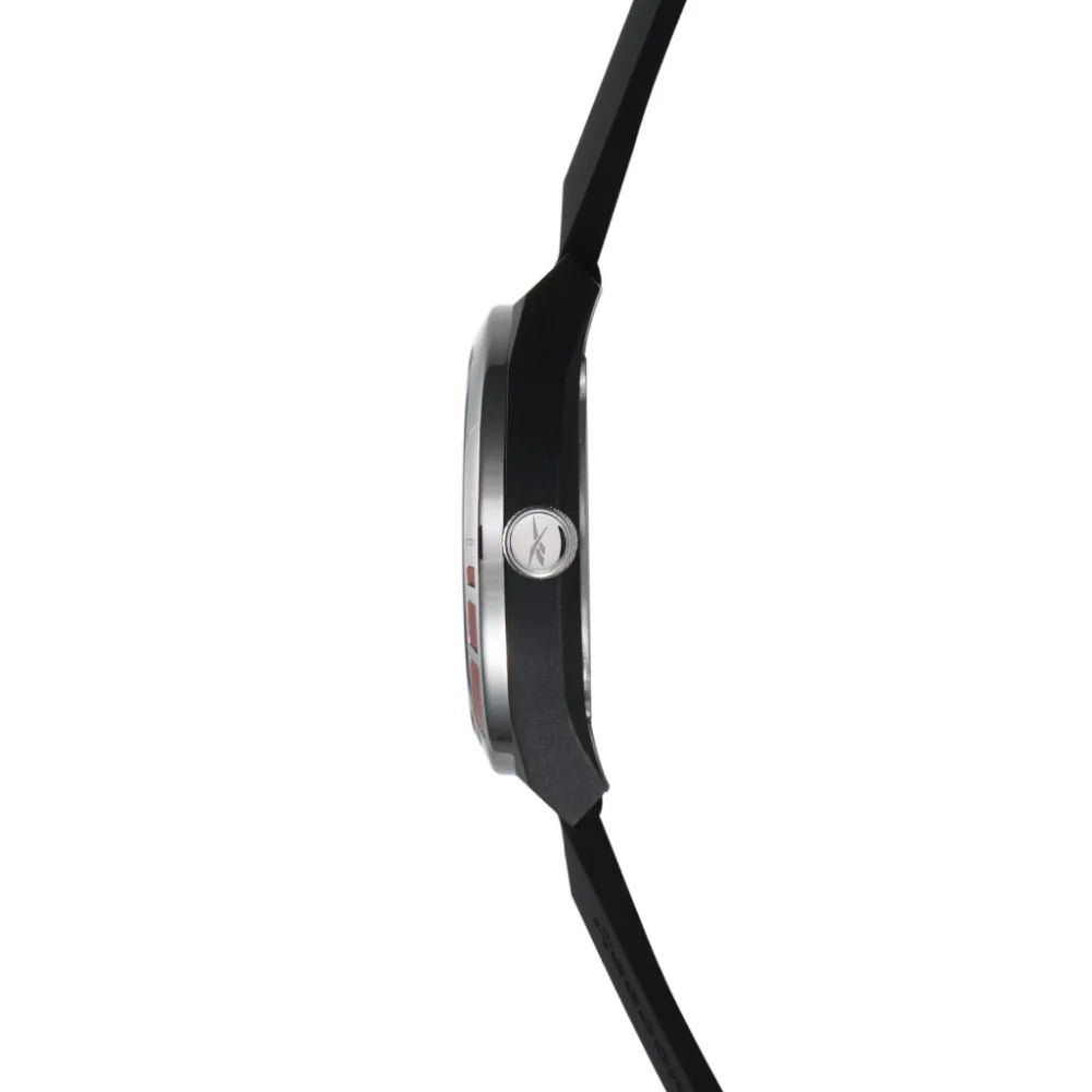 Reebok RV-LGA-G3-PBIB-B1 Black Rubber Band Black Dial For Men