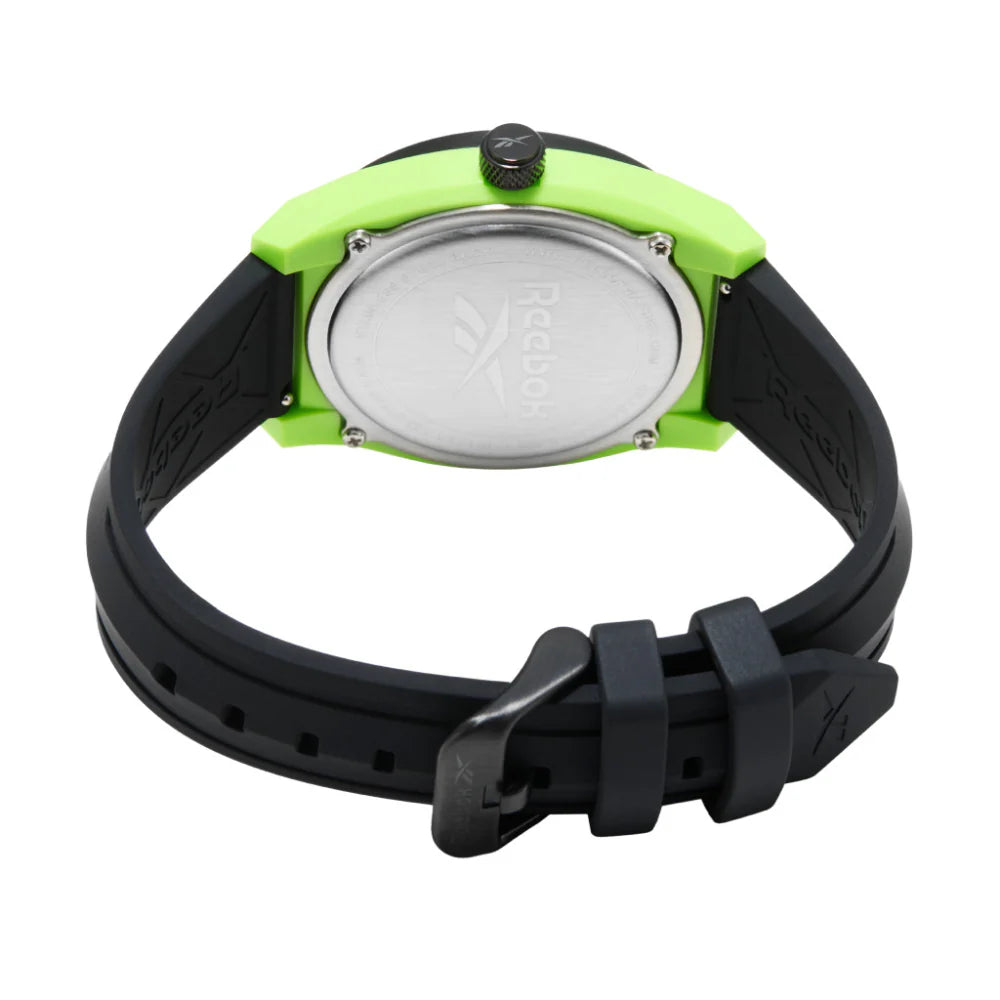 Reebok RV-LGA-G3-PHIB-BH Black Rubber Band Black Dial For Men
