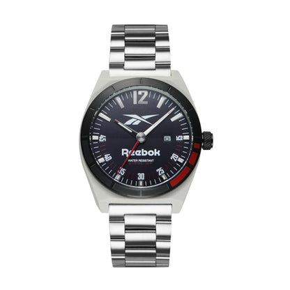 Reebok RV-LGA-G3-PSS1-BY Silver Steel Band Black Dial For Men