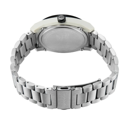 Reebok RV-LGA-G3-PSS1-BY Silver Steel Band Black Dial For Men