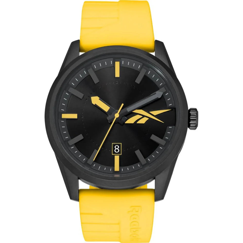 Reebok RV-ROV-G3-PBIY-BY Yellow Rubber Band Black Dial For Men