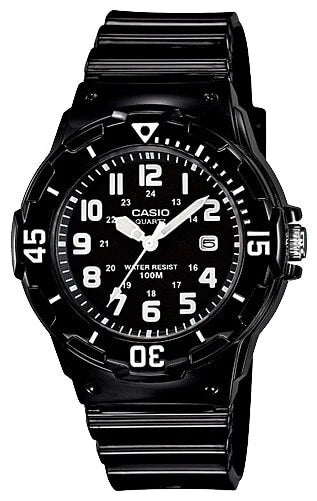 Casio Monter Black Rubber Black Dial For Women LRW-200H-1B