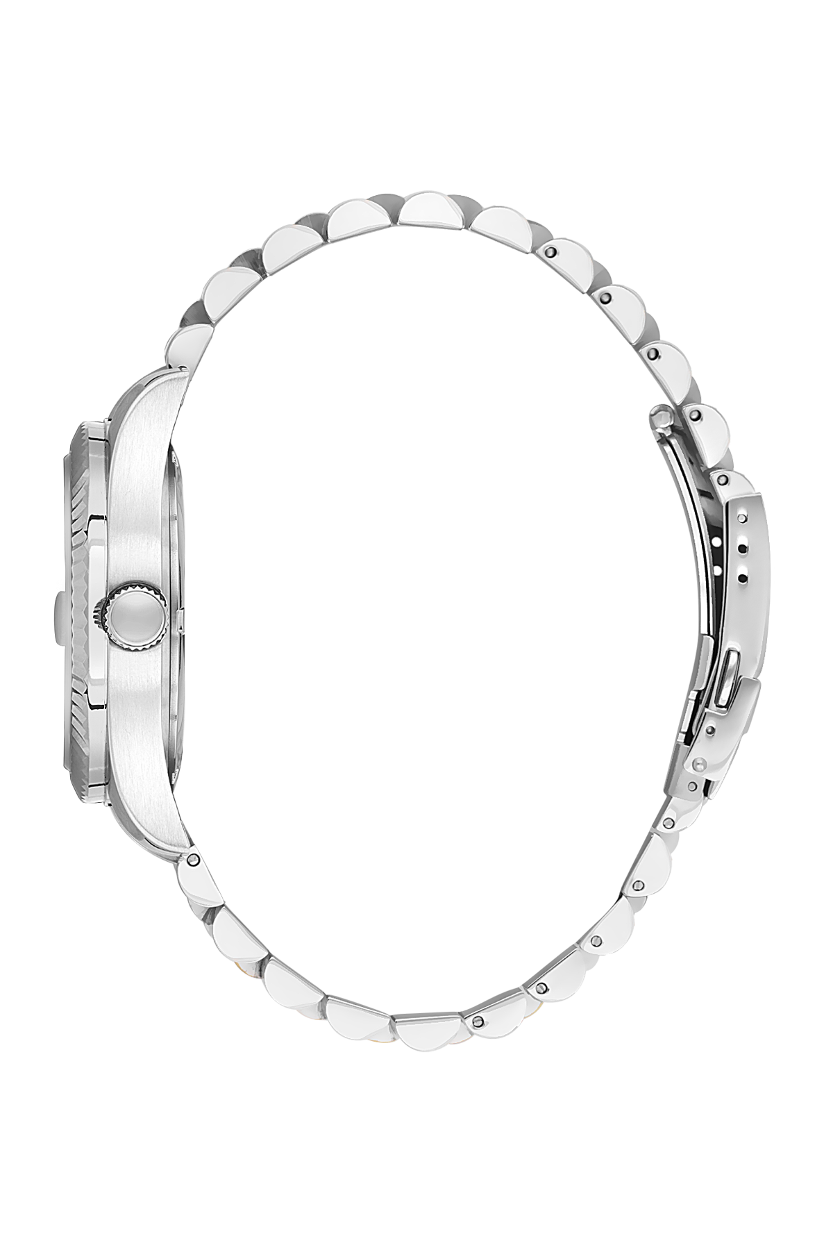 POLO SB.1.10598-1 SILVER STEEL BAND BLACK DIAL  FOR MEN