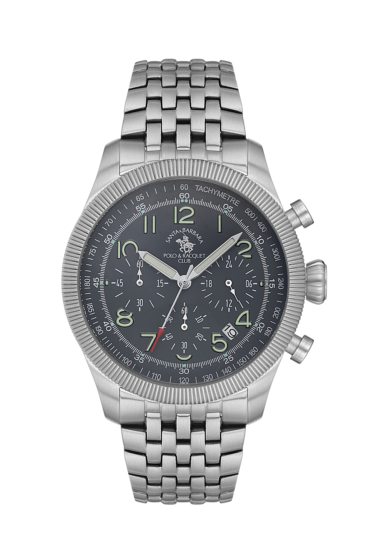 POLO SB.8.10007-3 SILVER STEEL BAND GREY DIAL  FOR MEN
