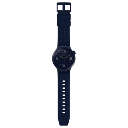 SWATCH SO27N100 RUBBER NAVY BKUE BAND NAVY BLUE DIAL FOR MEN