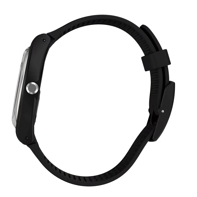 SWATCH SUOB172 RUBBER BLACK BAND SILVER DIAL UNISEX