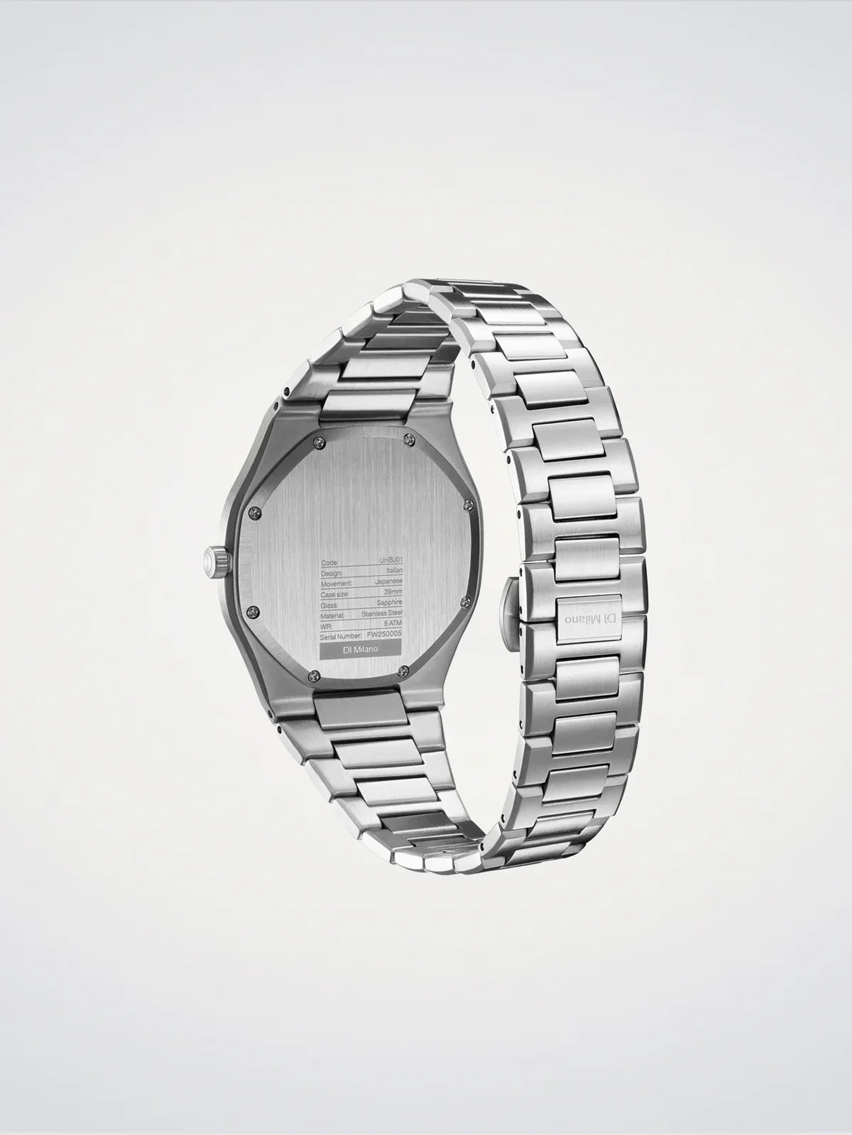 D1 MILANO D1-UHBJ01 SILVER STEEL BAND BLACK DIAL FOR MEN