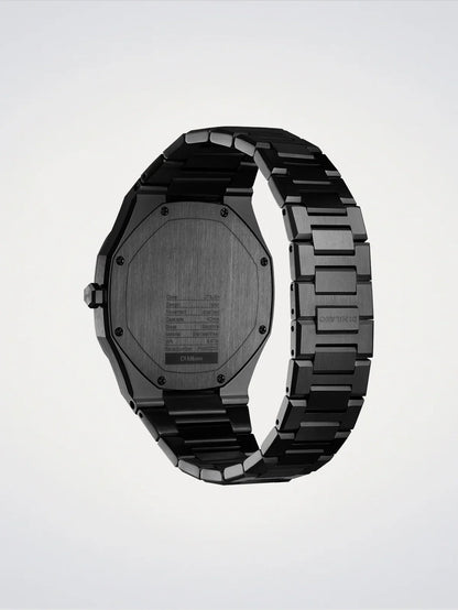 D1 MILANO D1-UTBJSH BLACK STEEL BAND BLACK DIAL FOR MEN