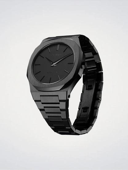 D1 MILANO D1-UTBJSH BLACK STEEL BAND BLACK DIAL FOR MEN
