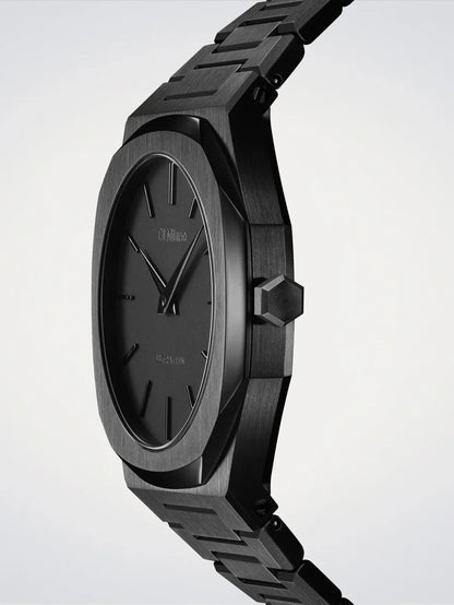 D1 MILANO D1-UTBJSH BLACK STEEL BAND BLACK DIAL FOR MEN