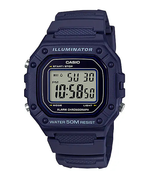 Casio, W-218H-2AVDF, Men's Watch - Navy Blue Resin
