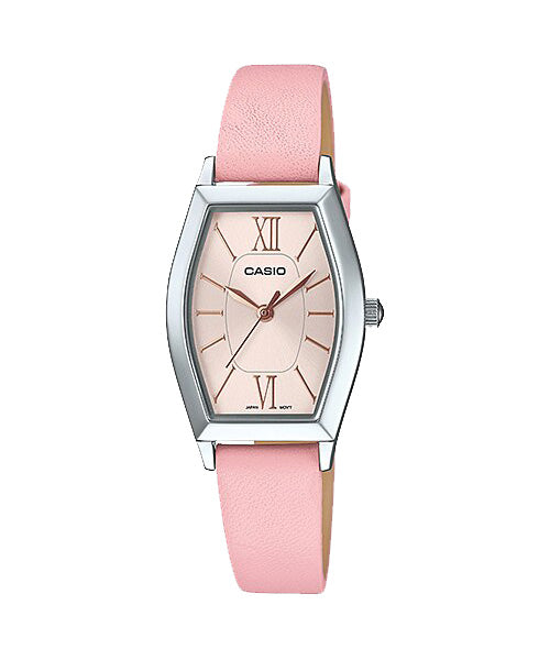 Casio Enticer Pink Leather Pink Dial for Women LTP-E167L-4A