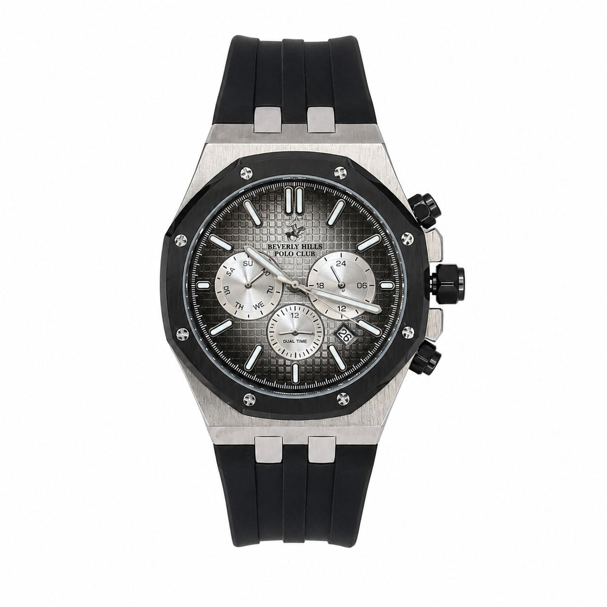 POLO BP3261X.350 BLACK RUBBER BAND BLACK DIAL  FOR MEN