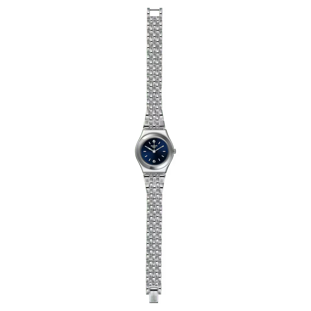 SWATCH YSS288G STEEL SILVER BAND NAVY BLUE DIAL FOR WOMEN