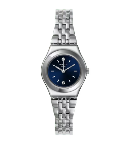 SWATCH YSS288G STEEL SILVER BAND NAVY BLUE DIAL FOR WOMEN
