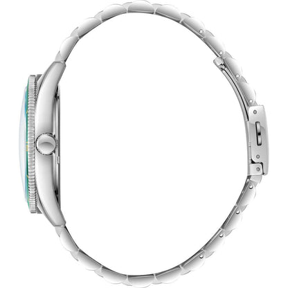 LEE COOPER LC08281.370 SILVER STEEL BAND GREEN DIAL  FOR MEN