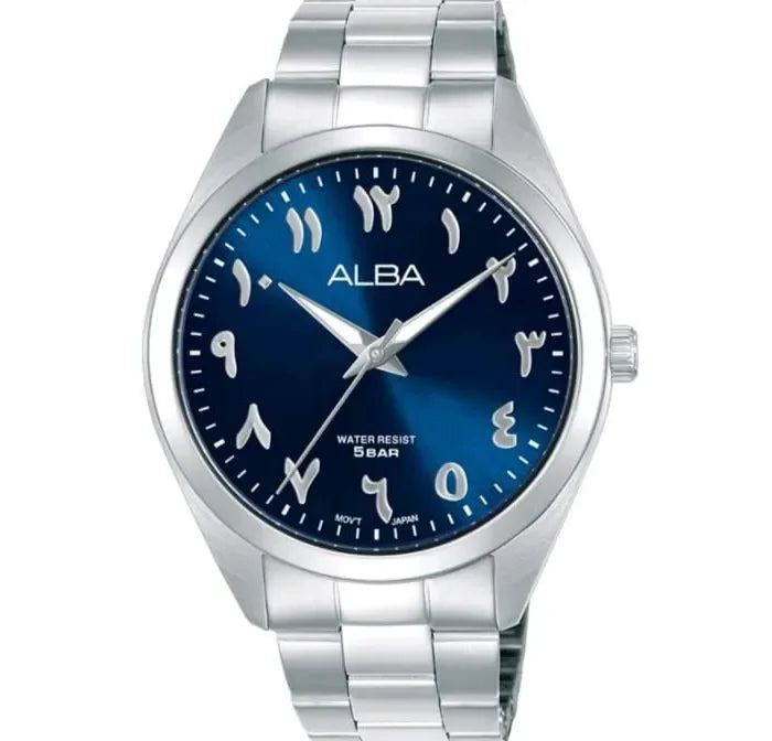 ALBA  ARX159X1 SILVER STEEL BAND NAVY BLUE DIAL  FOR MEN