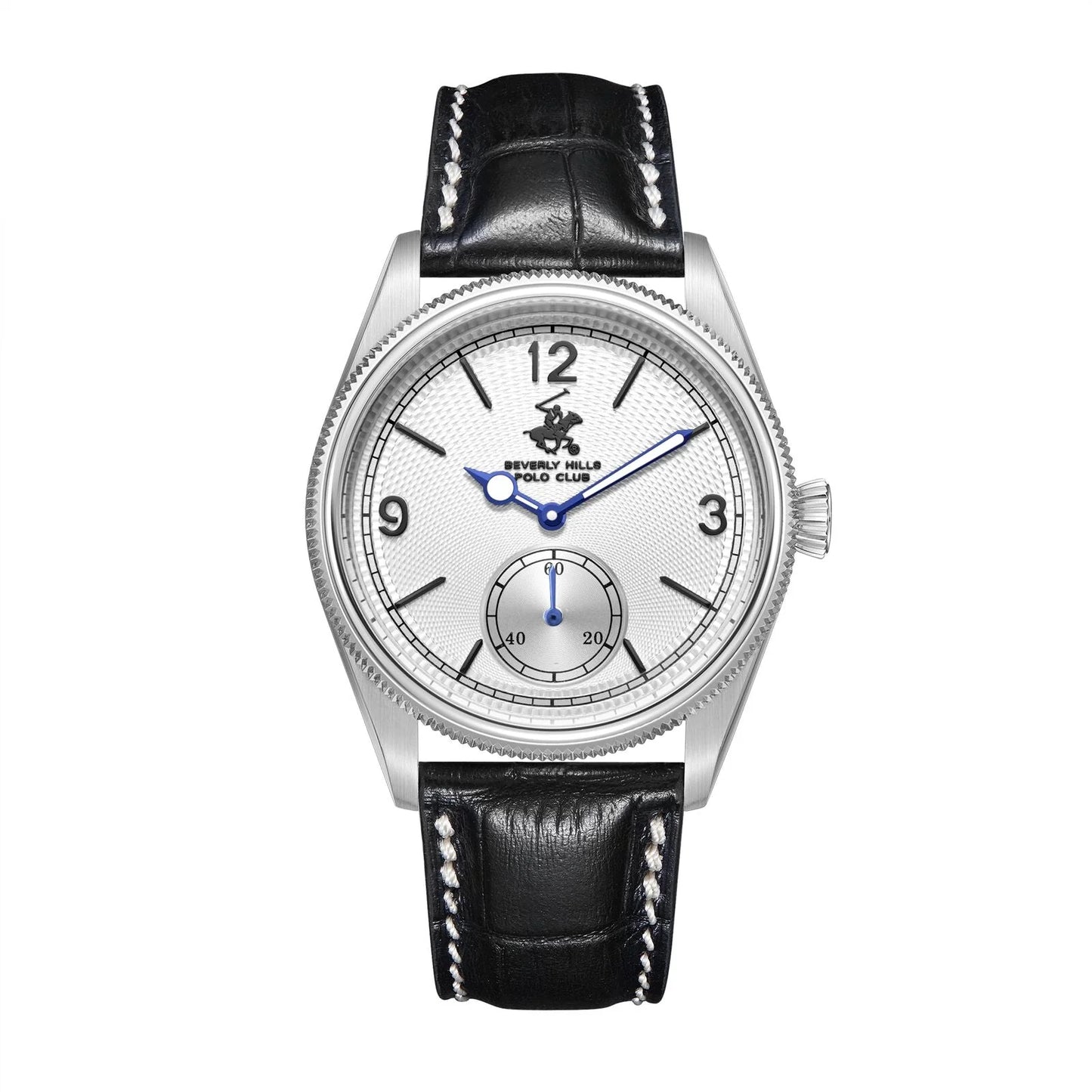 POLO BP3807X.331 BLACK LEATHER BAND SILVER DIAL FOR MEN