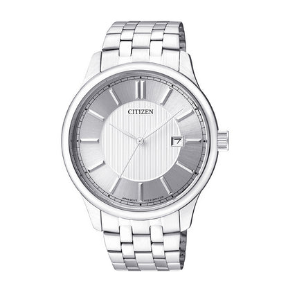 CITIZEN BI1050-56A SILVER STEEL BAND SILVER DIAL  FOR MEN