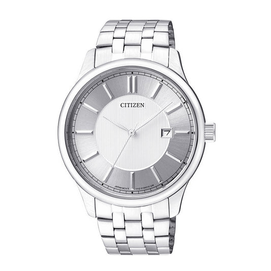 CITIZEN BI1050-56A SILVER STEEL BAND SILVER DIAL  FOR MEN