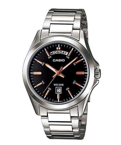 Casio MTP-1370D-1A2 Mineral glass Quartz movement Stainless