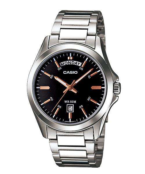 Casio MTP-1370D-1A2 Mineral glass Quartz movement Stainless