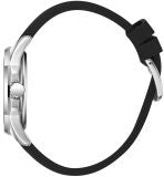 LEE COOPER LC08254.351 BLACK RUBBER BAND SILVER DIAL  FOR MEN